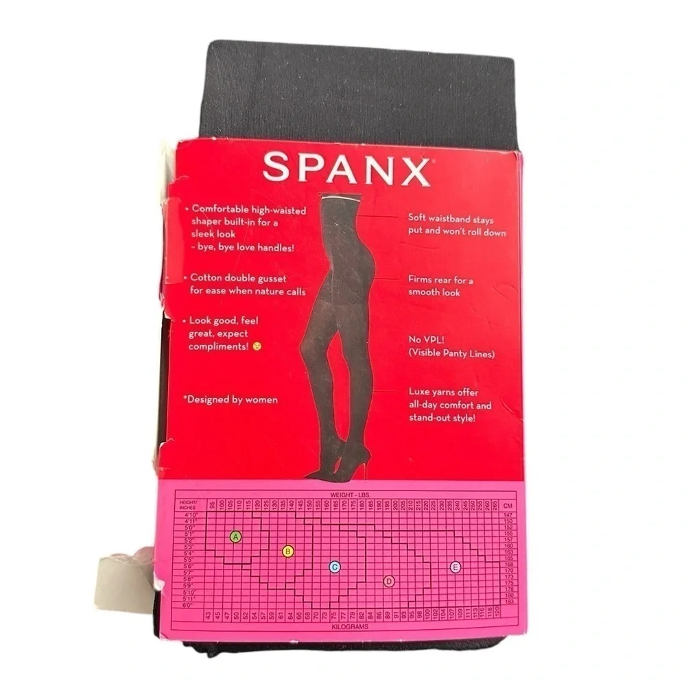 NEW Spanx Tight-End High Waisted Opaque Tights Black | Luxe Control | Size A - Picture 8 of 10